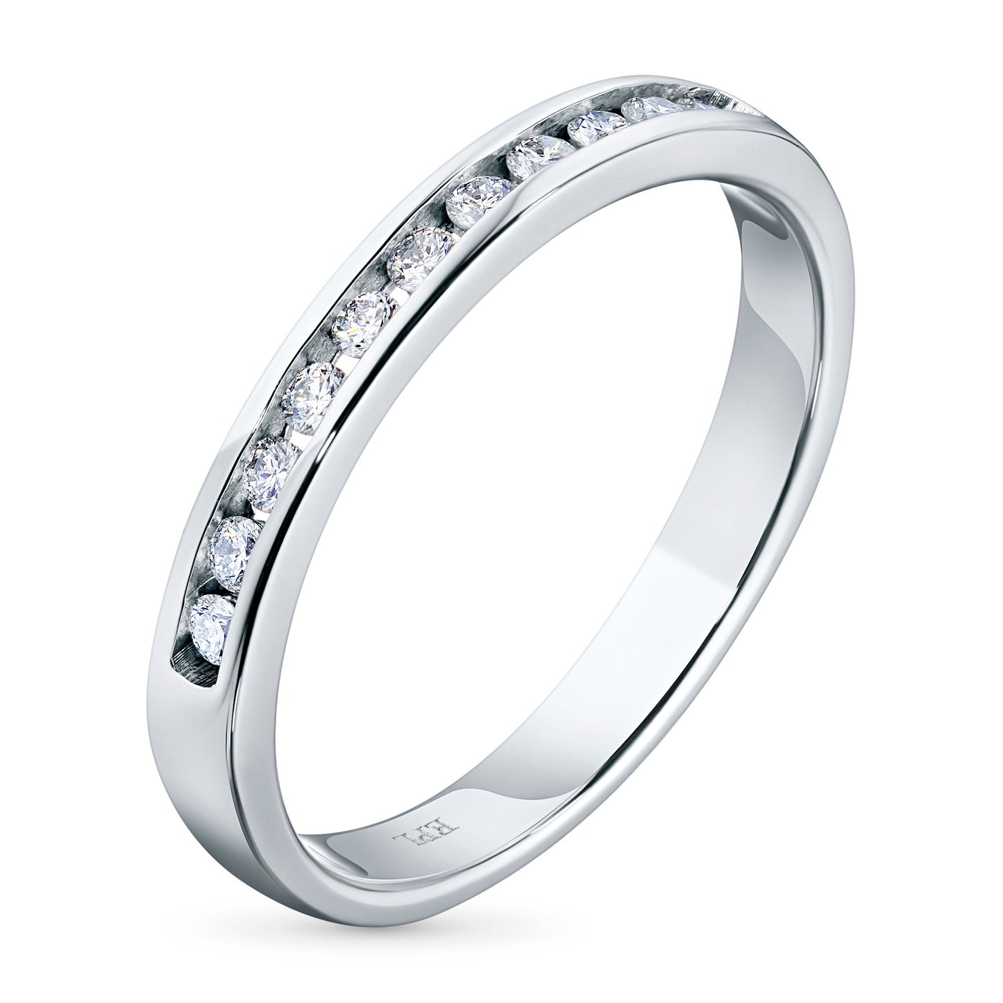 Sterling Silver Ring with 11 Round-Cut Lab-Created Diamonds 0.201 CT.TW